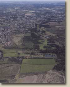 Aerial view of Hornchurch Country Park